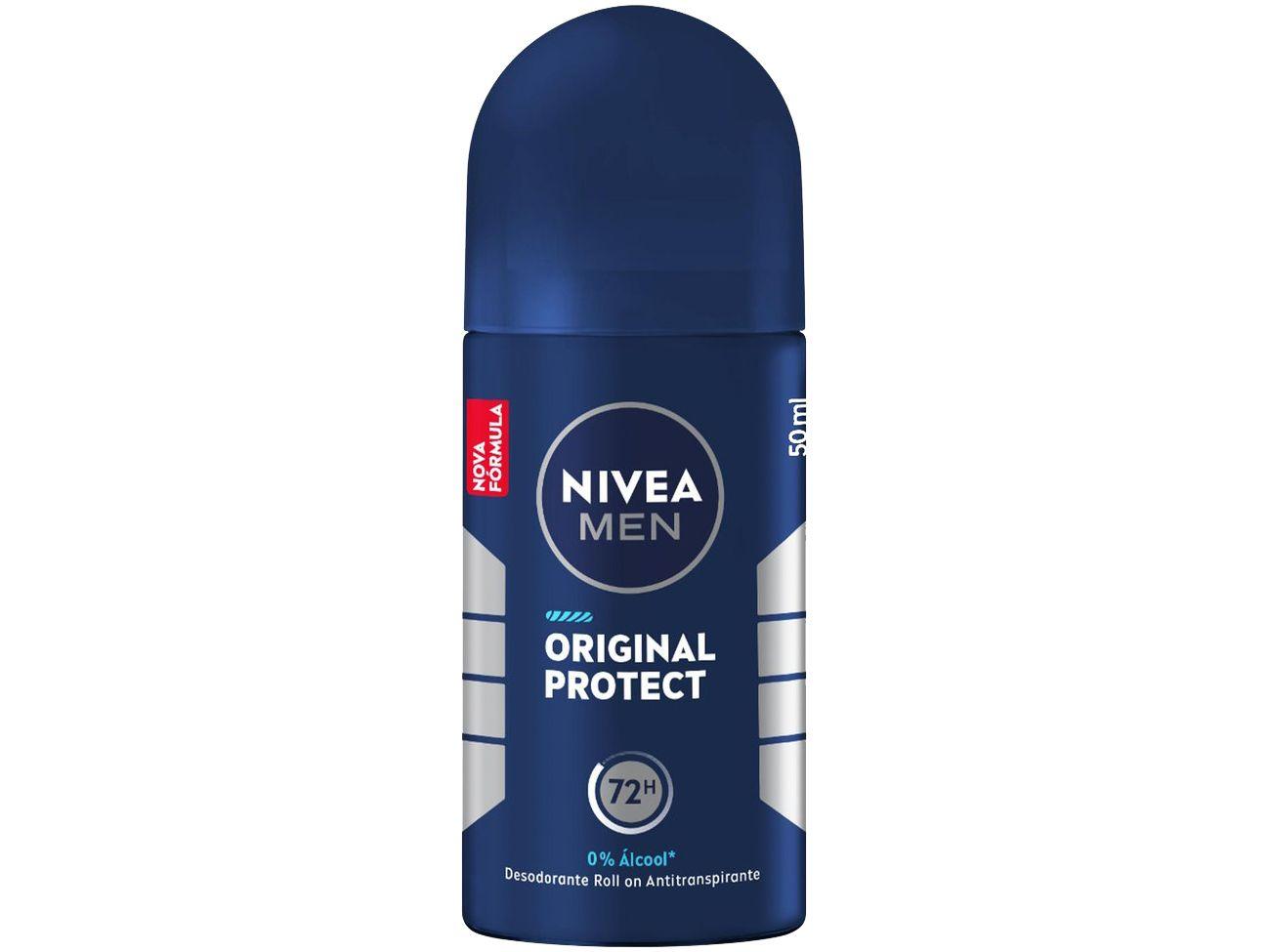Desodorante Antitranspirante Roll On Nivea Men Original Protect Masculino 50ml