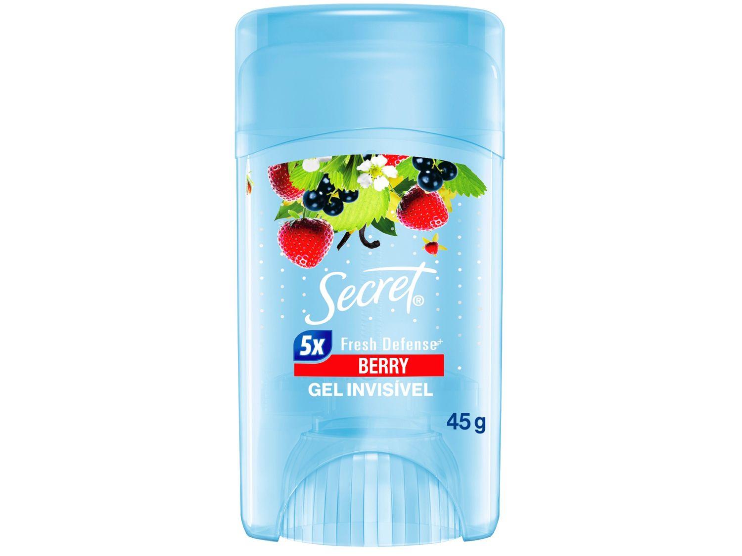 Desodorante em Gel Antitranspirante Secret Berry Feminino 72 Horas 45g