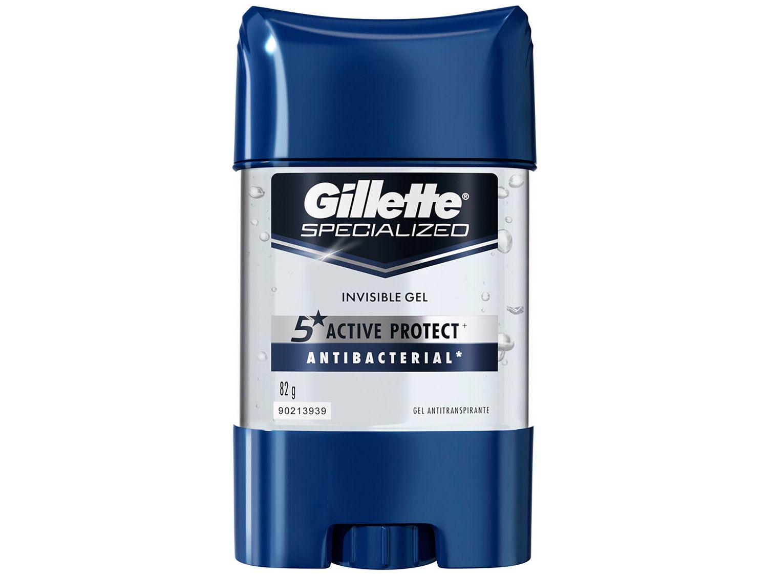 Desodorante Gillette Gel Antitranspirante Masculino Antibacterial Gel 82g