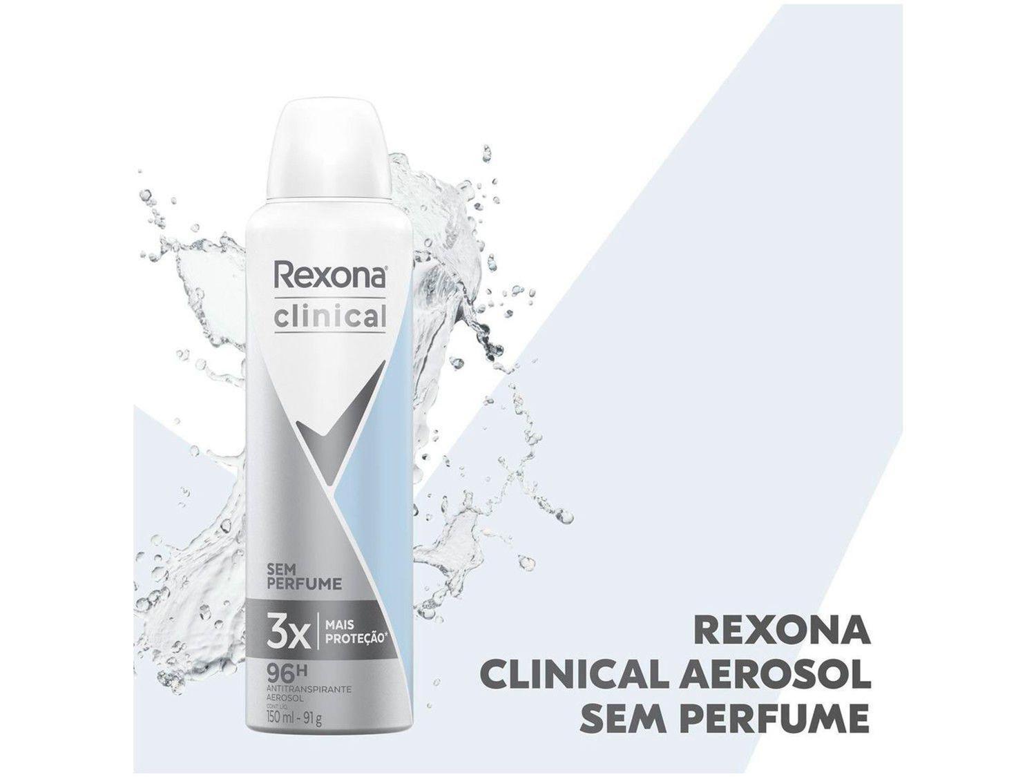 Desodorante Rexona Clinical Aerossol - Antitranspirante Feminino sem ...