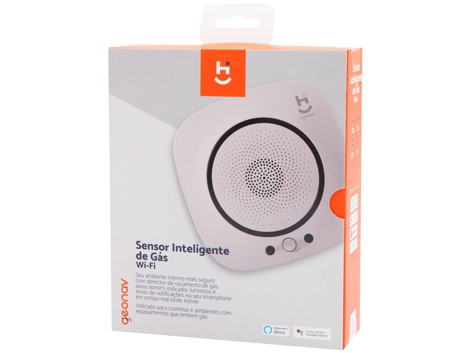 Detector de Gás Natural e GLP Inteligente Geonav compatível com Alexa e Google Assistant HISSGL