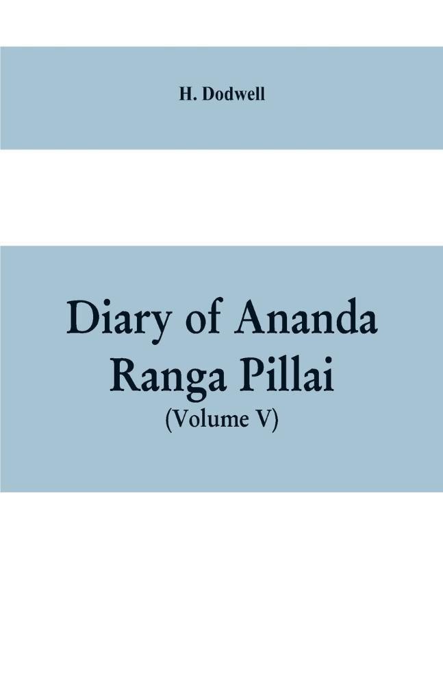 Diary Of Ananda Ranga Pillai Volume V Alpha Editions Outros Livros Magazine Luiza