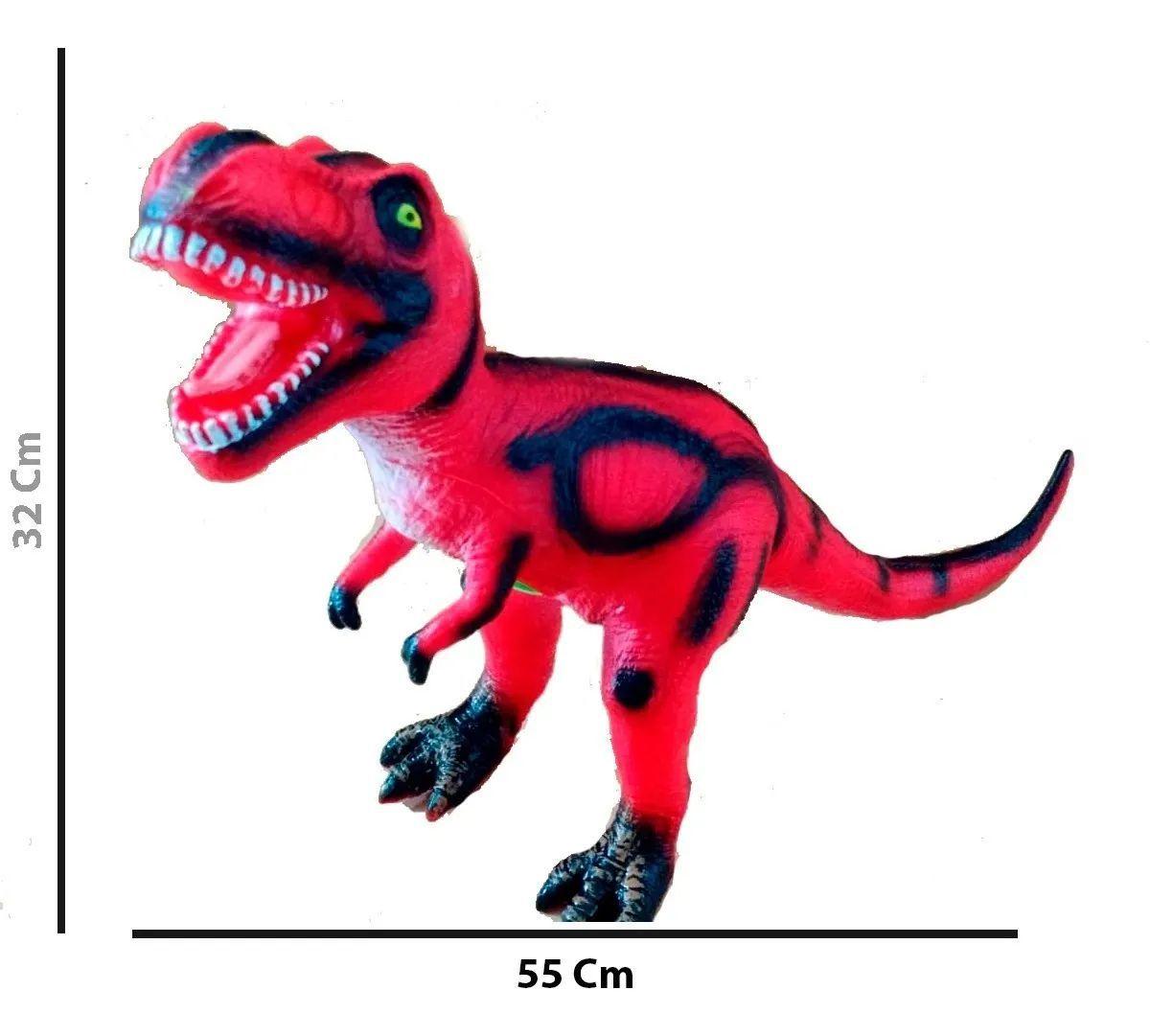 Dinossauro De Borracha C/ Sons Tamanho Grande Dino World - toys ...