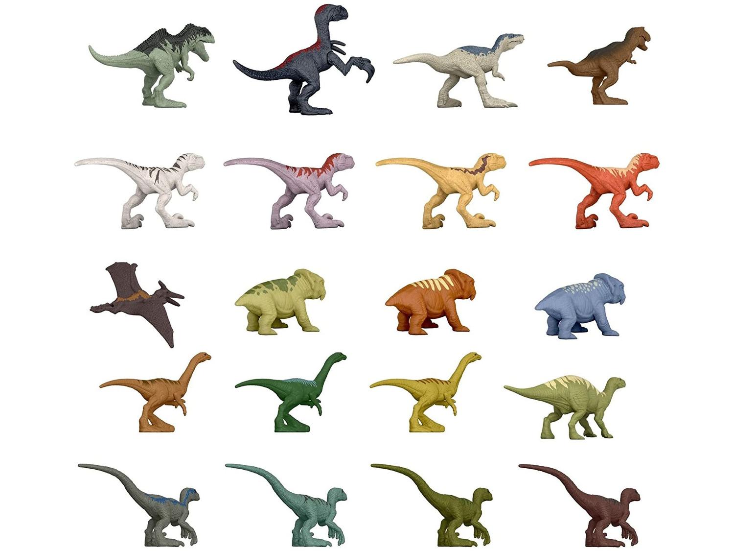 Dinossauro de Brinquedo Jurassic World Mini Dinossauros 20 Unidades