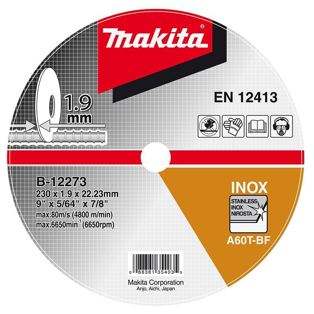 Makita B-12273 Lot de 10 disques à tronçonner 230 x 1,9 mm 
