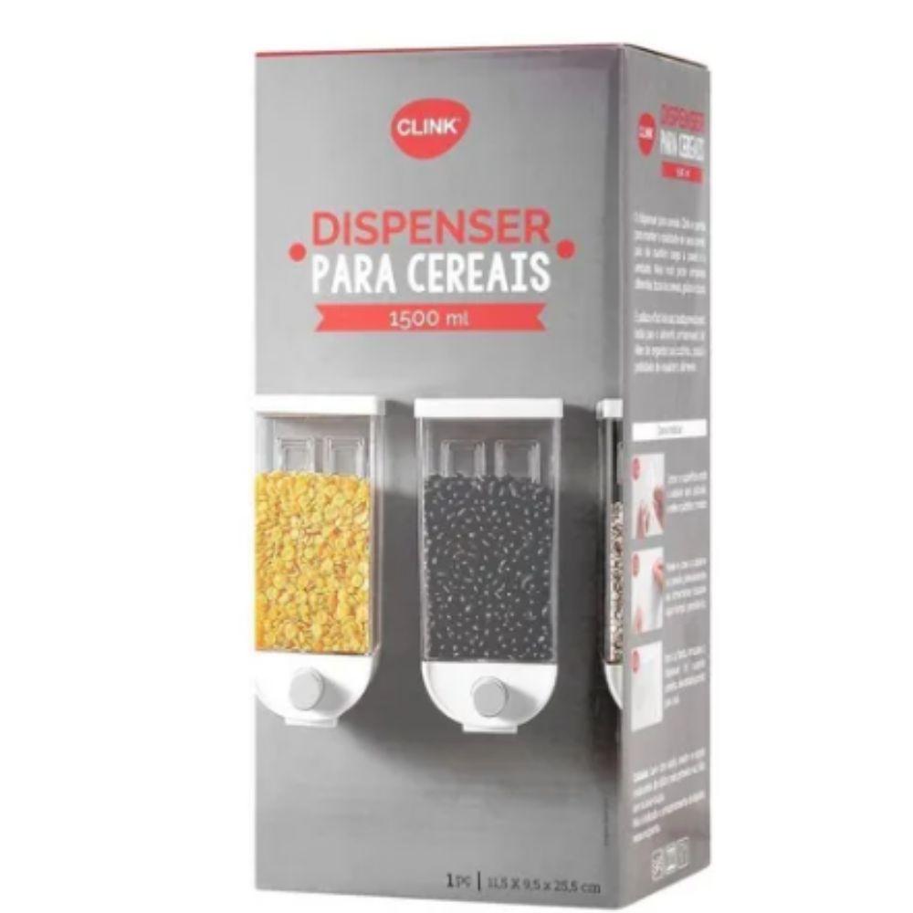 Dispenser De Cereais Alimentos E Grãos Para Parede 1500ml CLINK