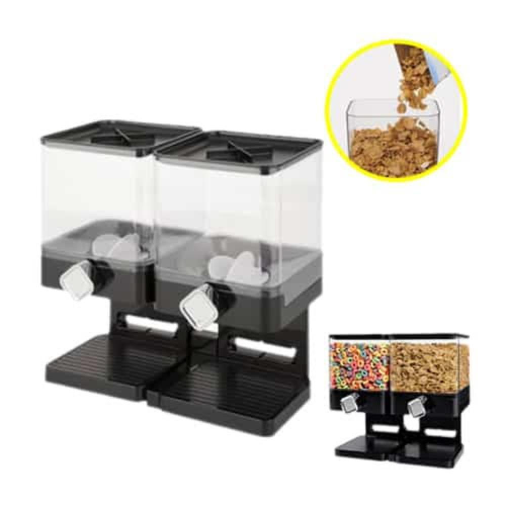 Dispenser duplo de cereais graos sucrilhos para mesa e bancada cozinha