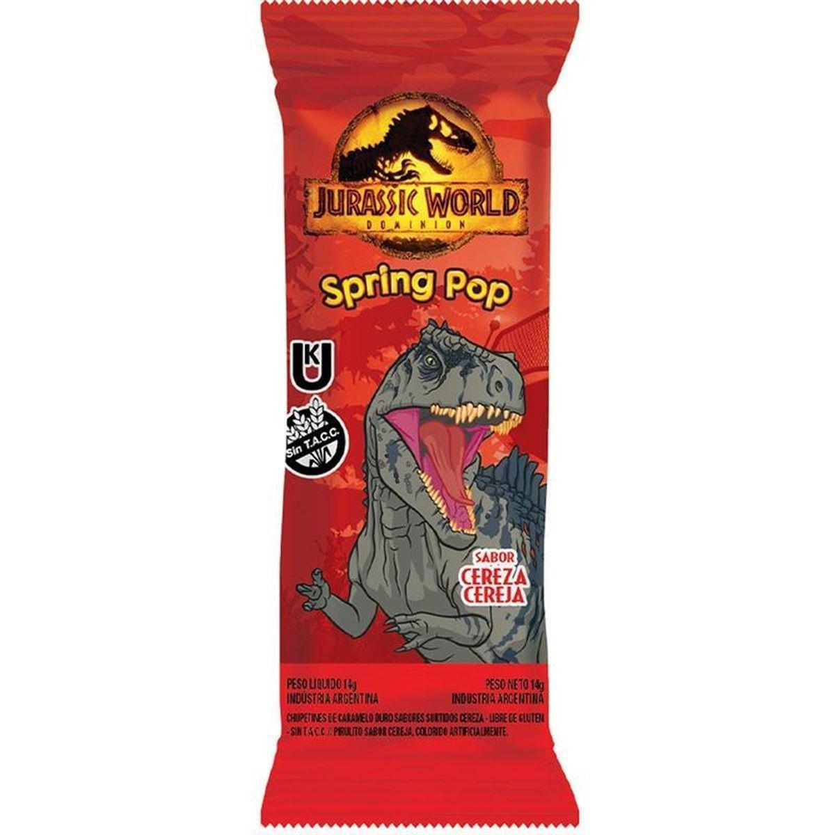 Doce Spring Pop Jurassic World 350 g - Bazooka Candy - KIT C Doce Spring Pop Jurassic World 350 g - Bazooka Candy - KIT C