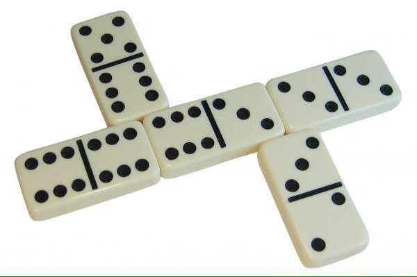 Jogo Domino de Osso Profissional Com Estojo de Madeira 28 Peças