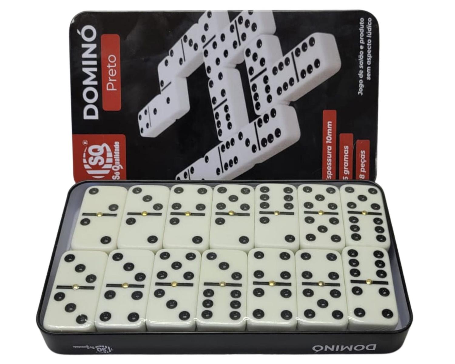 Domino Profissional De Osso Com 28 Pecas 5mm Art Game – Papelaria