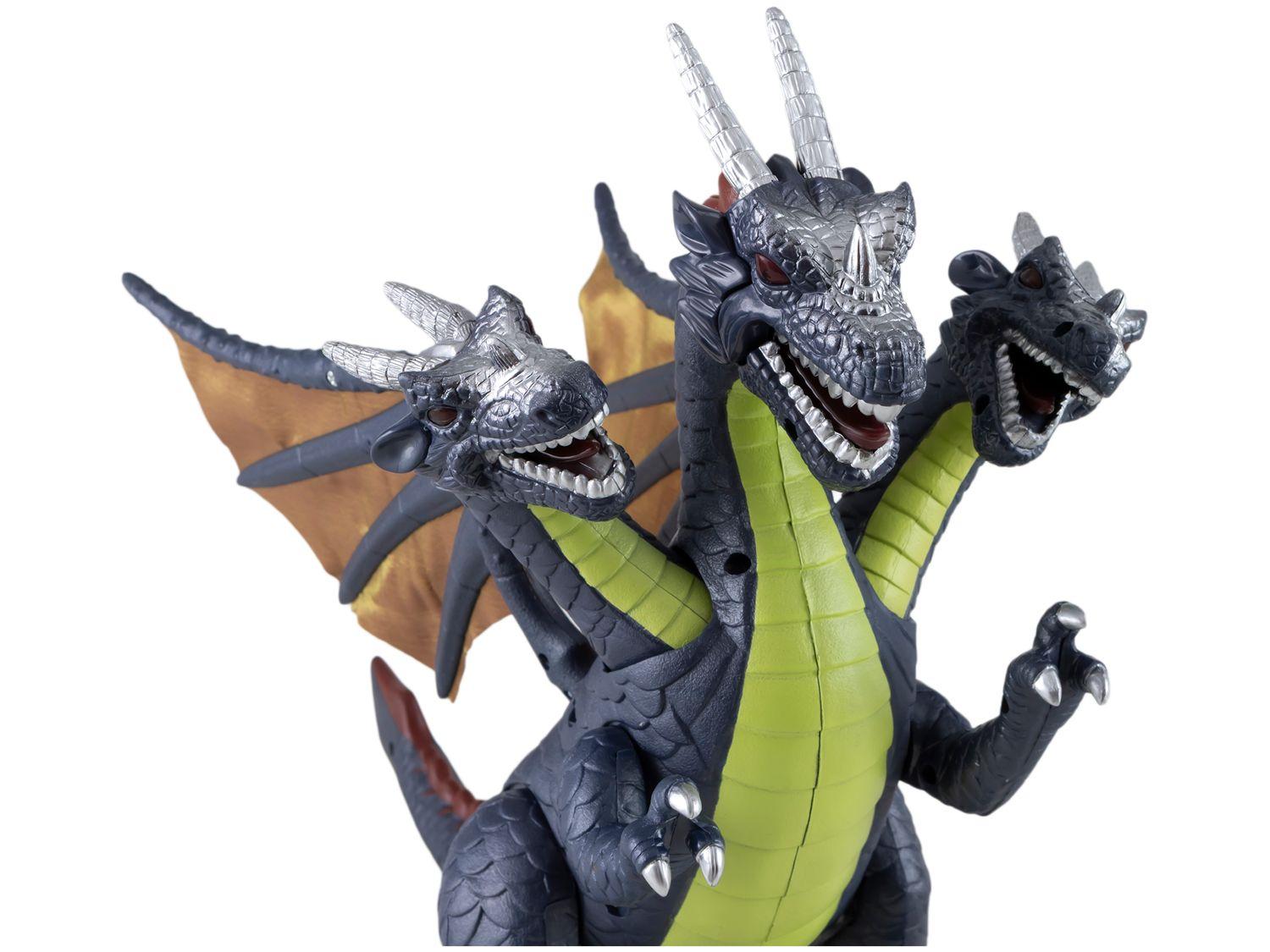 Dragão de Brinquedo 3 Cabeças