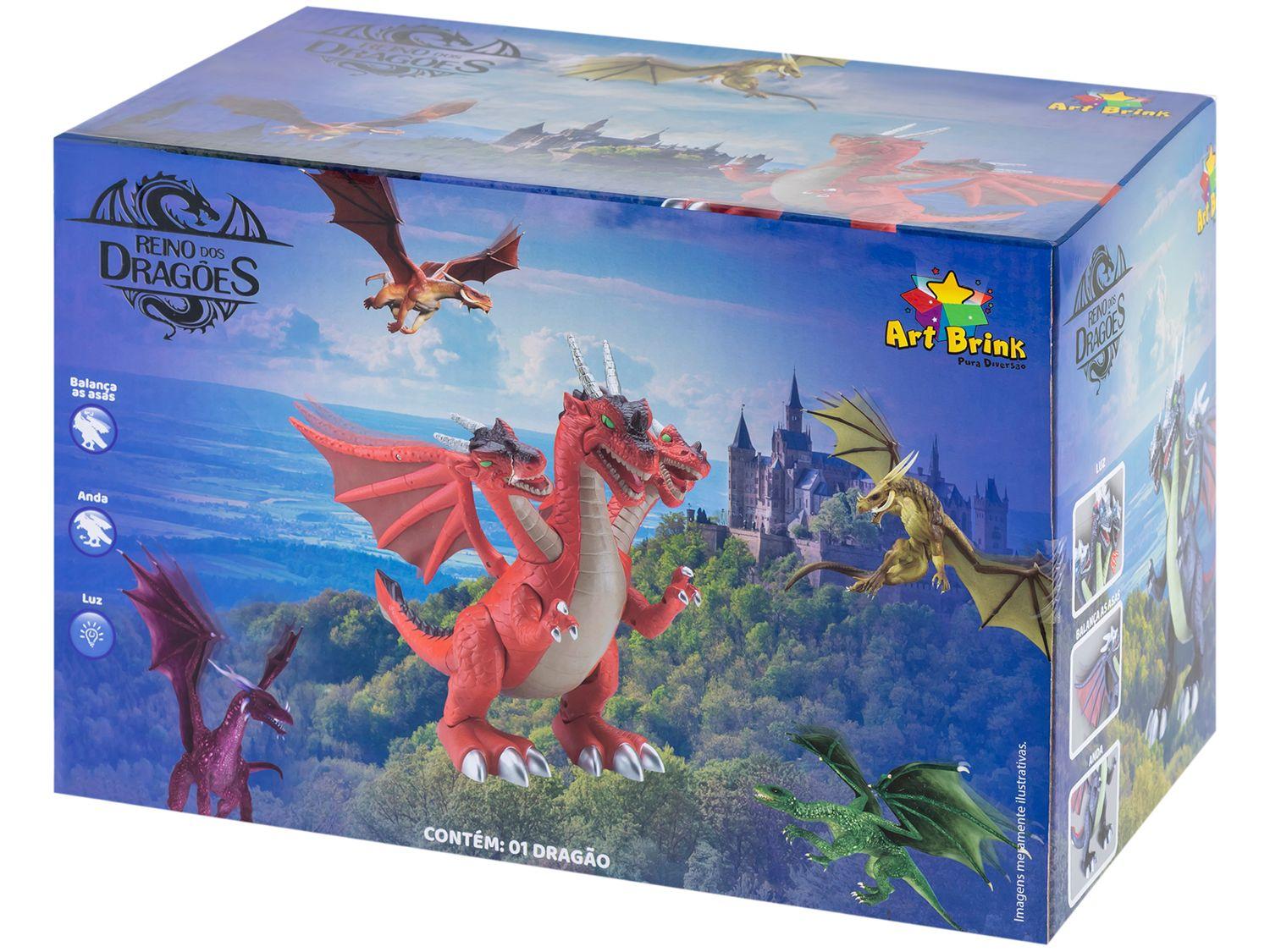 Dragão de Brinquedo 3 Cabeças