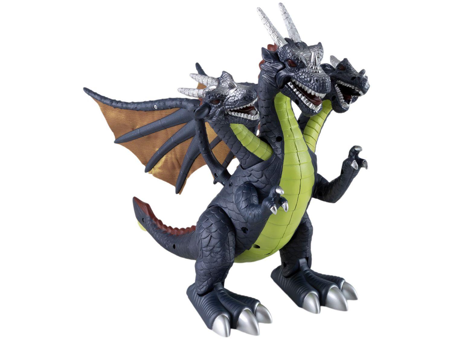 Dragão de Brinquedo 3 Cabeças