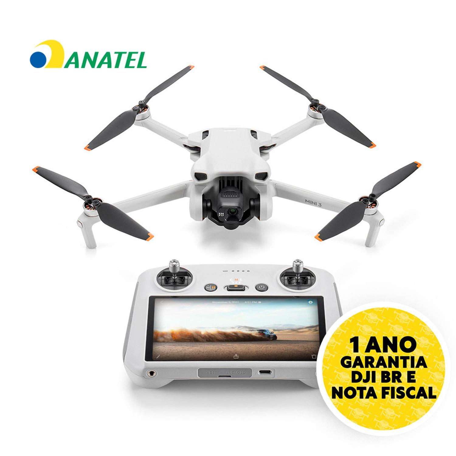 Imagem de Drone DJI Mini 3 Com Tela Anatel ( Lacrado, 1 Ano de Garantia, Nacionalizado )