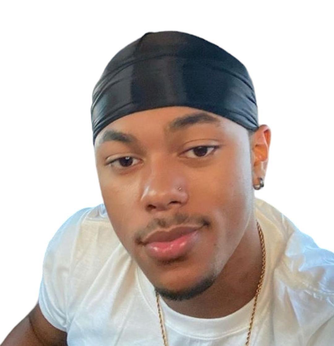 Bandana Durag Silky Cetim Waves Preta