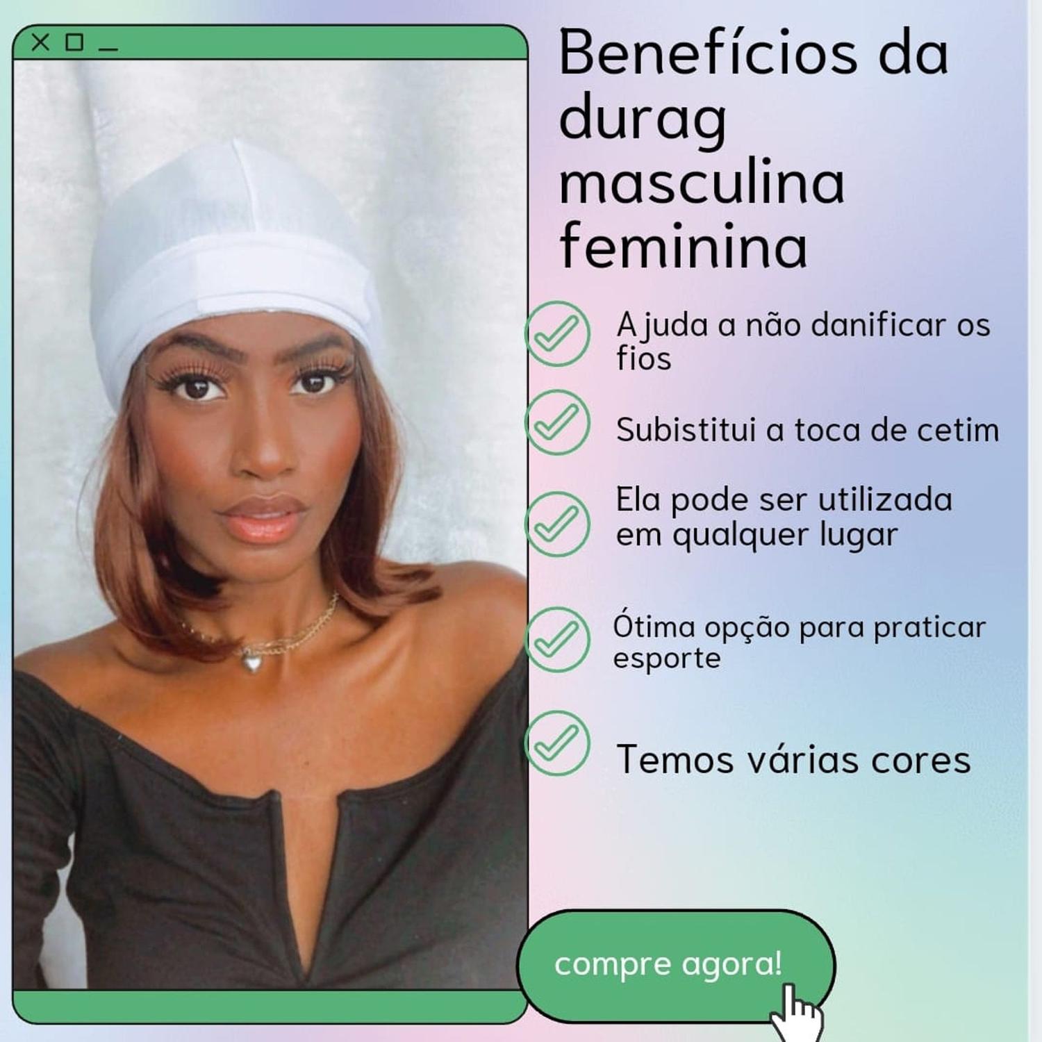 Touca durag rap - Ata multimarcas - Touca de Natação - Magazine Luiza