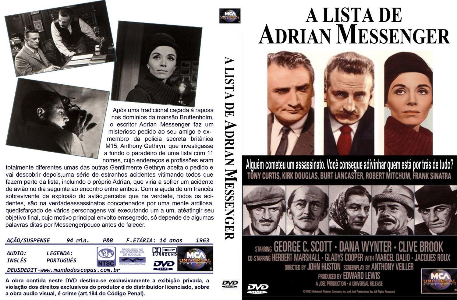 DVD A Lista de Adrian Messenger - George C. Scott - Nbo - Filmes ...