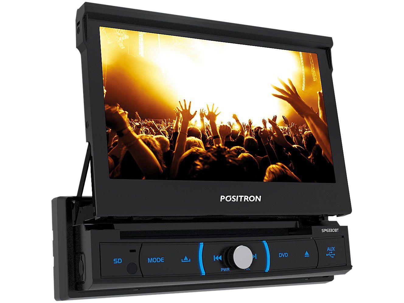 DVD Automotivo Positron SP6330BT LCD 7” - Retrátil Touch Bluetooth 4X20 ...