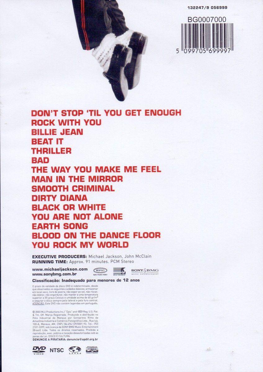 DVD Michael Jackson Number Ones - Sony Music - Música e Shows de Pop -  Magazine Luiza