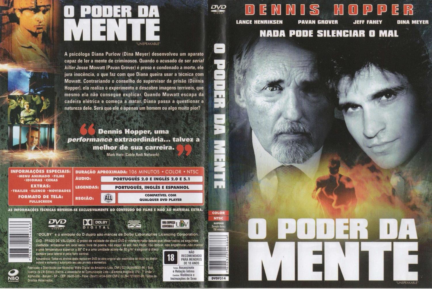 DVD O Poder da Mente - Dennis Hopper