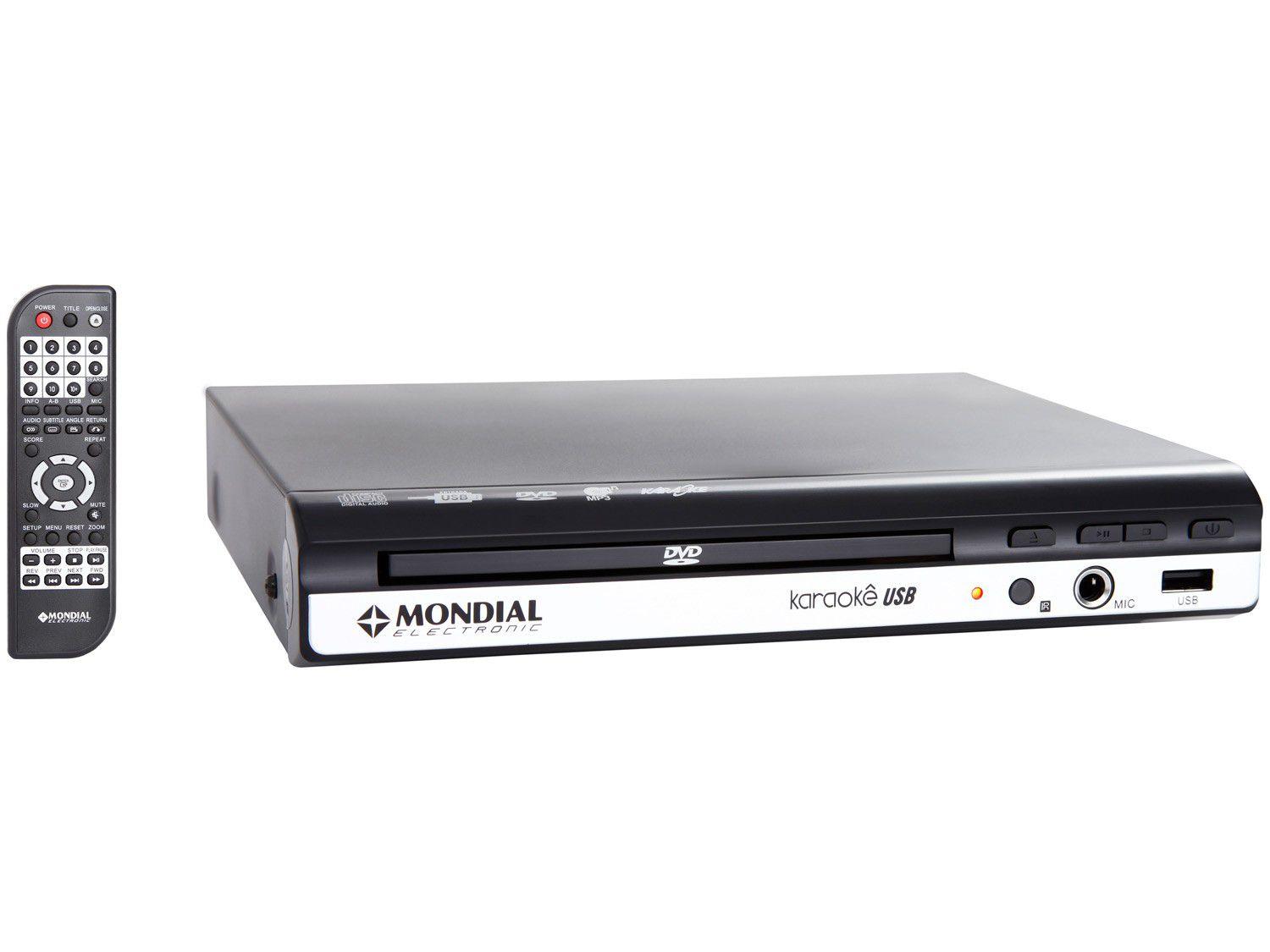 Dvd Player Mondial D 15 Com Karaoke Ripping Usb Dvd Player Magazine Luiza