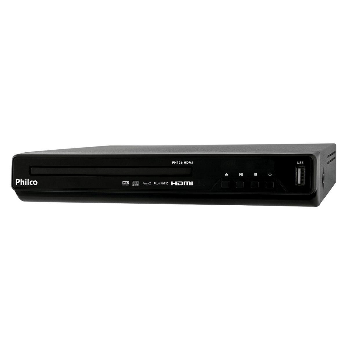 DVD PLAYER PH136 Entrada HDMI Philco Dvd Player Magazine Luiza