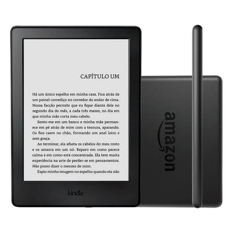 Ereader Amazon Kindle 8ª Geração Preto 4GB com Tela Touchscreen de 6