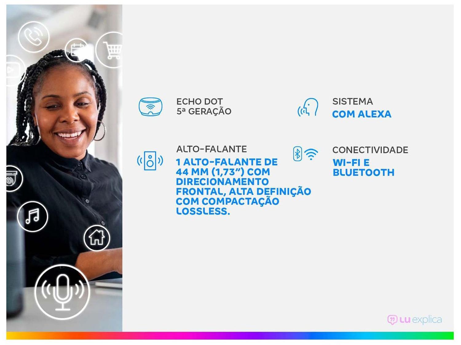 Echo Dot 5ª Geração Smart Speaker com Alexa