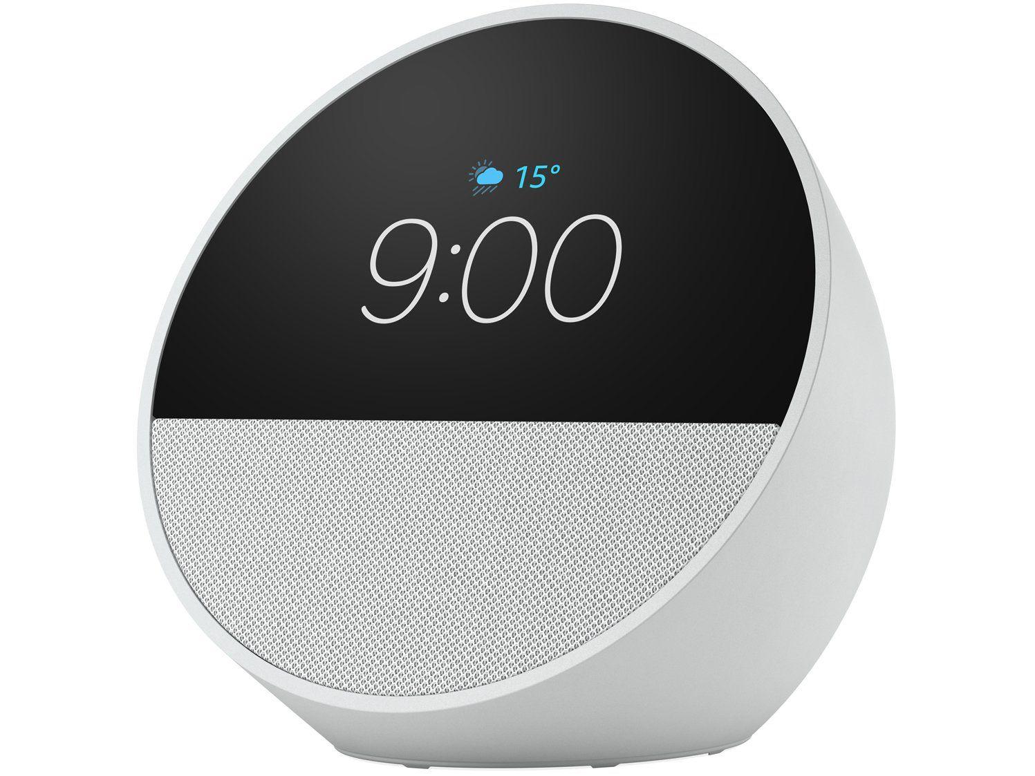 Echo Spot com Alexa - Despertador inteligente com som vibrante - Com acesso Alexa+| Branco