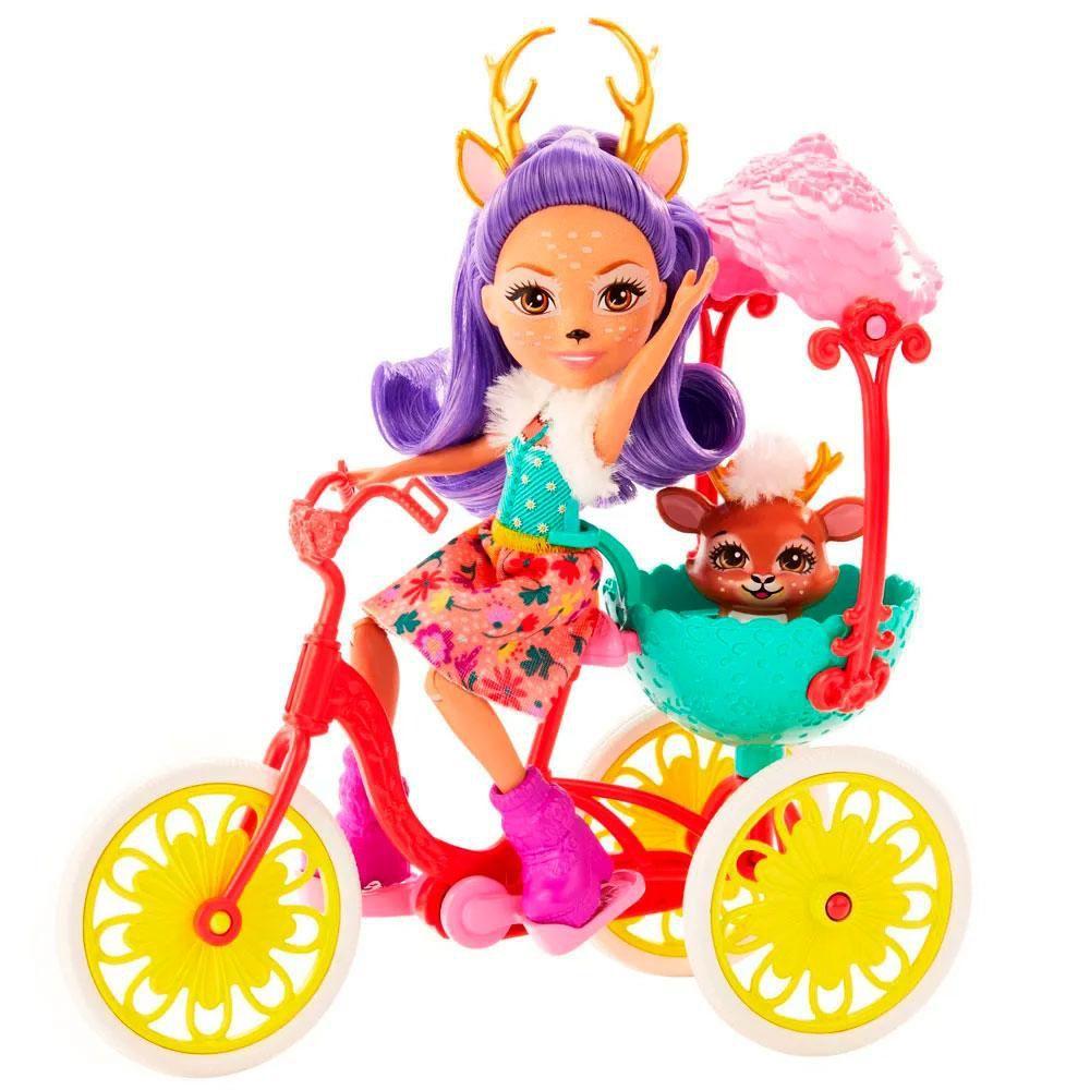 Enchantimals Amiguinhos de Bicicleta Danessa Deer Mattel Bonecas Magazine Luiza