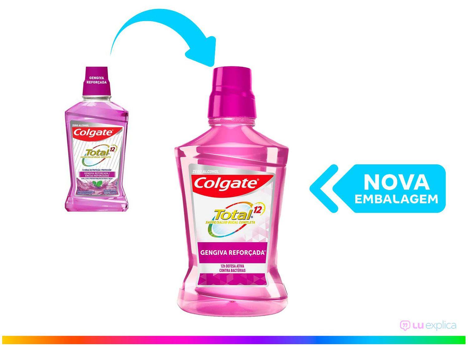 Enxaguante Bucal Colgate sem Álcool Total 12 Gengiva Reforçada 500ml