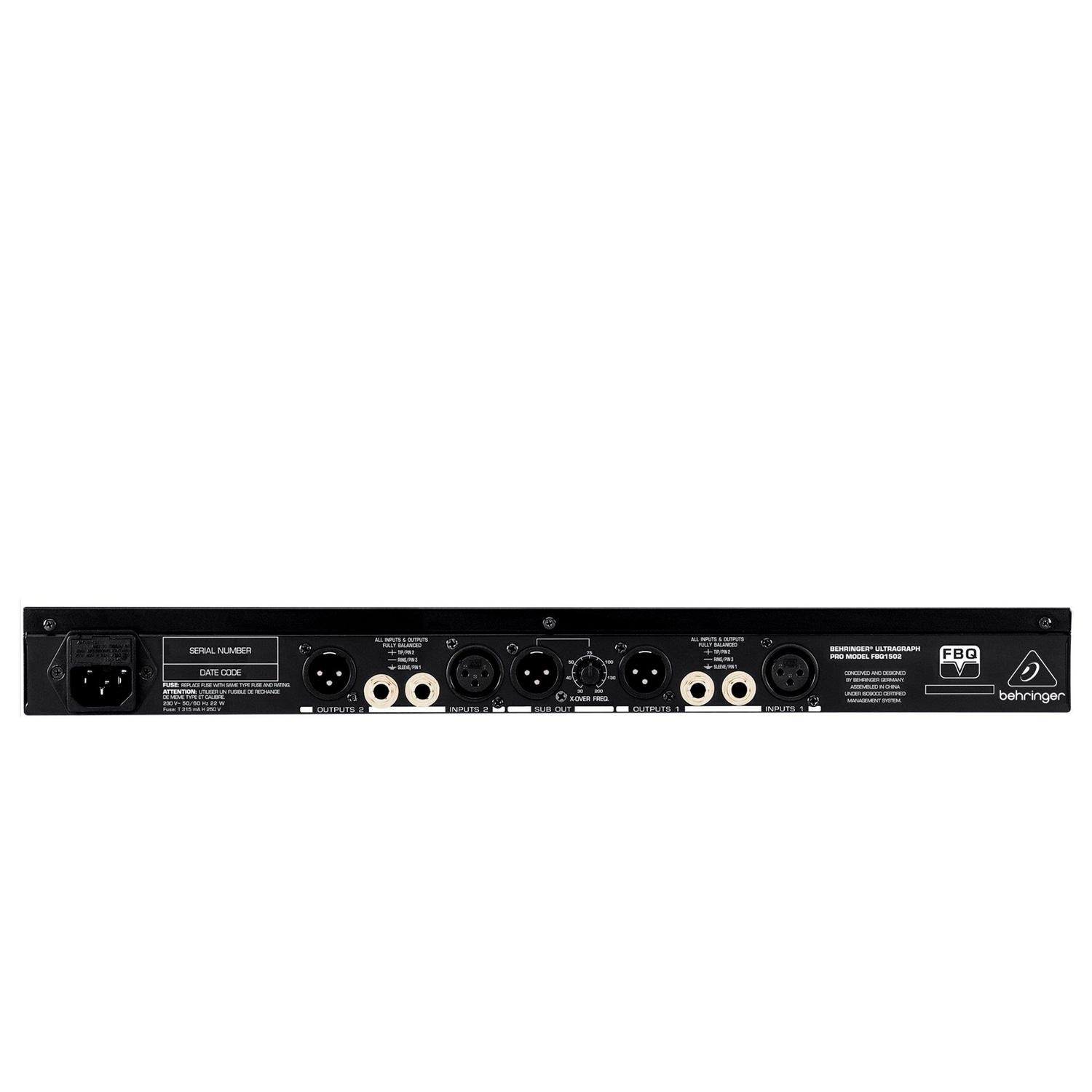 Equalizador Behringer FBQ 1502 Equipamento de Áudio Magazine Luiza