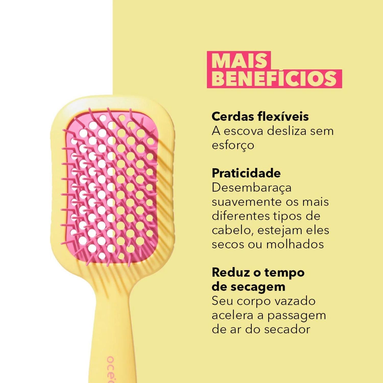 Imagem de Escova de cabelo vazada joy brush oceane