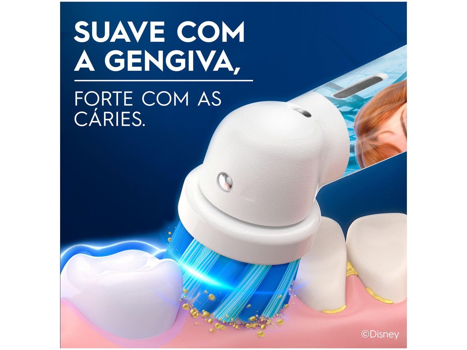 Imagem de Escova de Dente Elétrica Recarregável Infantil Oral-B Vitality Frozen com Refil