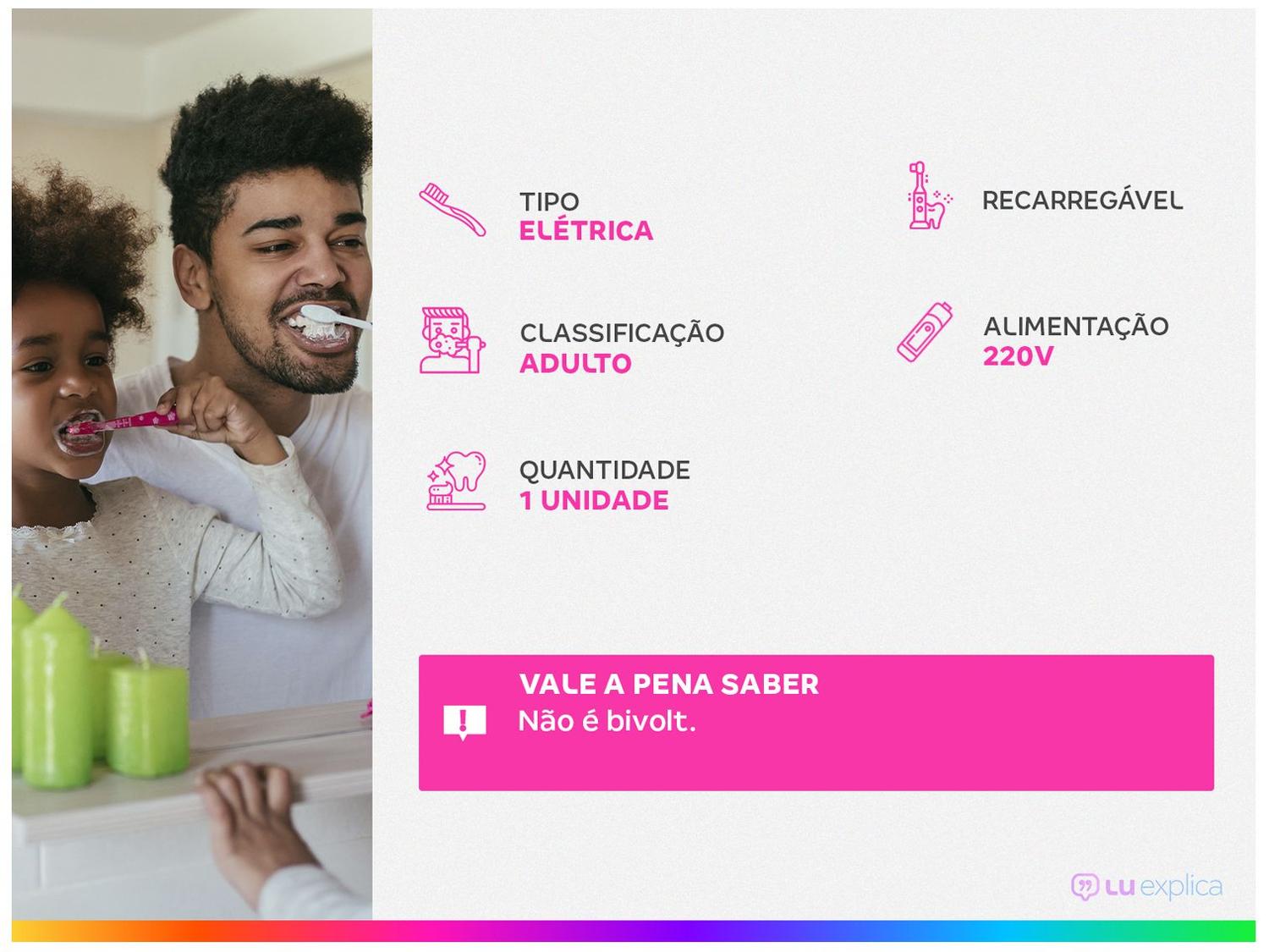 Escova de Dente Elétrica Recarregável Oral-B