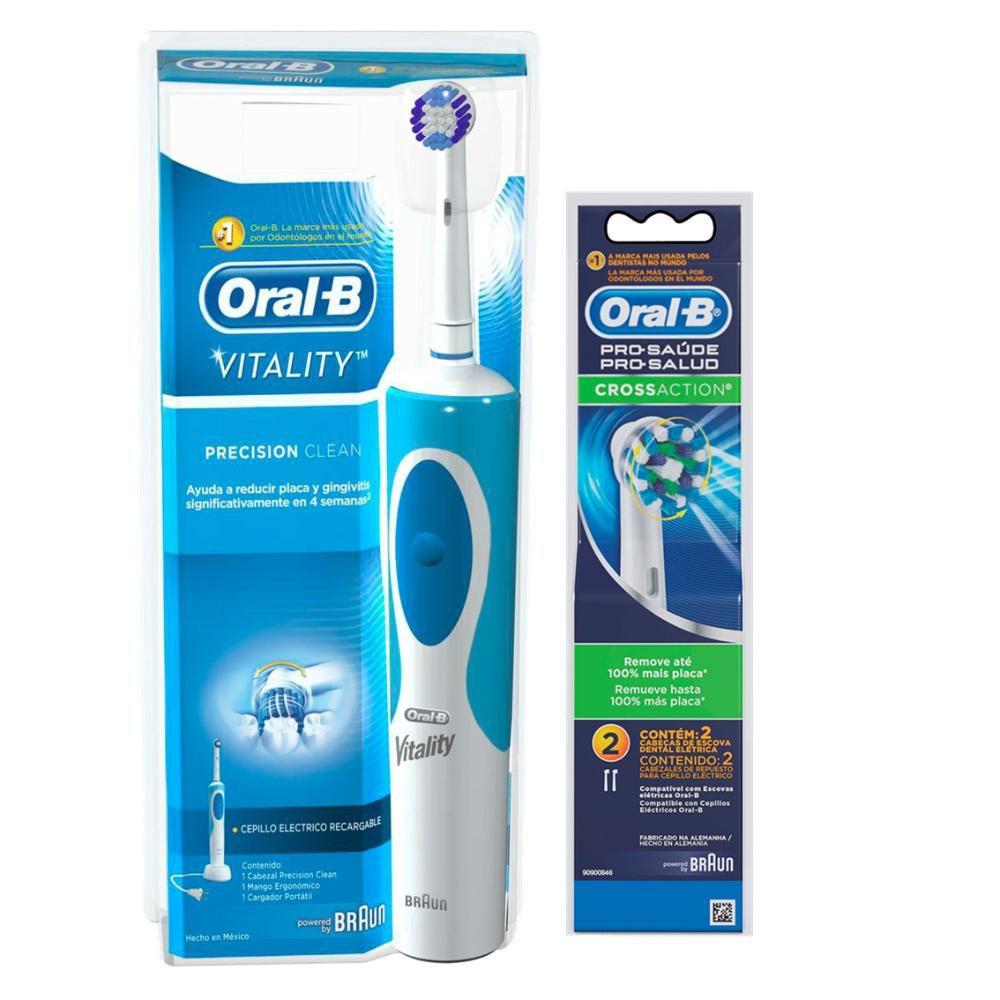 Escova Elétrica OralB Vitality Precision Clean 220v+ Refil Cross
