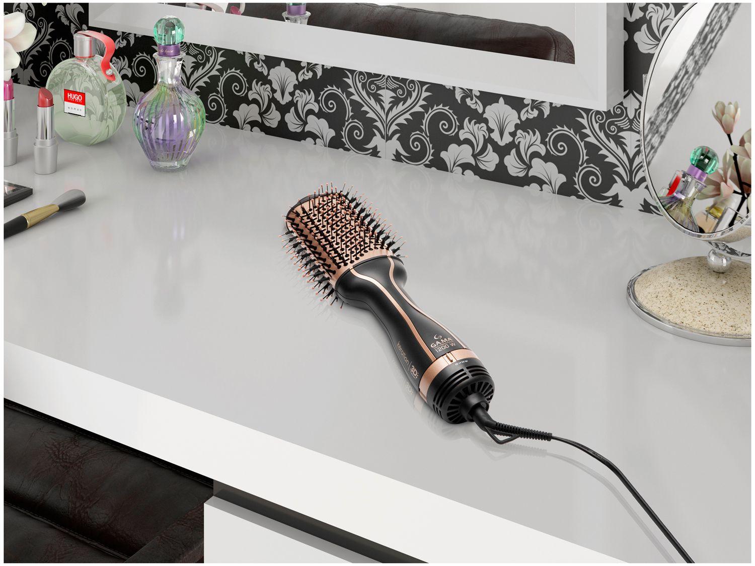 Escova Secadora Gama Stylish Keration Brush 3D Bivolt - Faz a Boa!