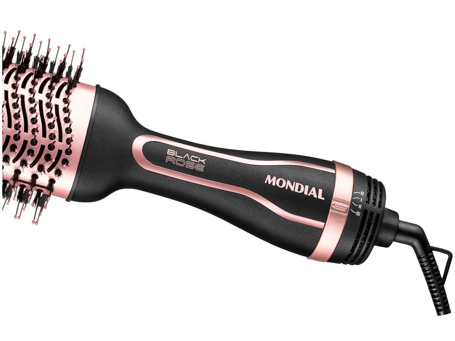 Escova Secadora Mondial 1200W com Íons - 3 Velocidades Black Rose ES-05 ...