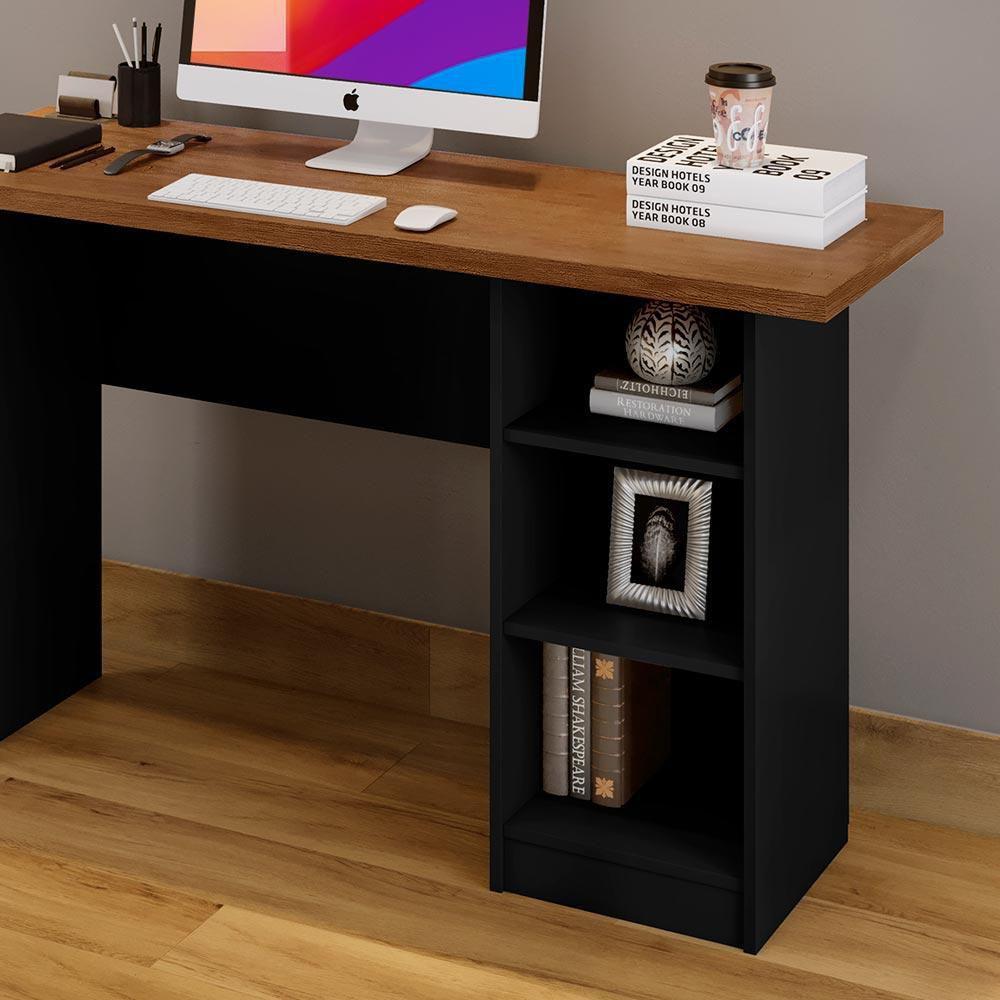 Escrivaninha Para Home Office Preto Canela Carmolar - Escrivaninha ...