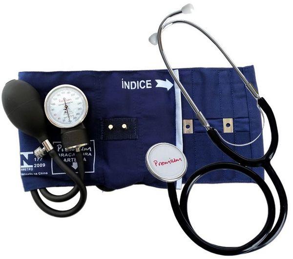 Esfigmomanômetro Com Estetoscópio Premium Fecho Metal Gtech Medidor de Pressão