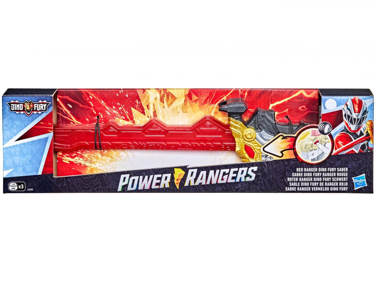 Espada de Brinquedo Dino Fury Power Rangers Sabre Ranger Vermelho Hasbro