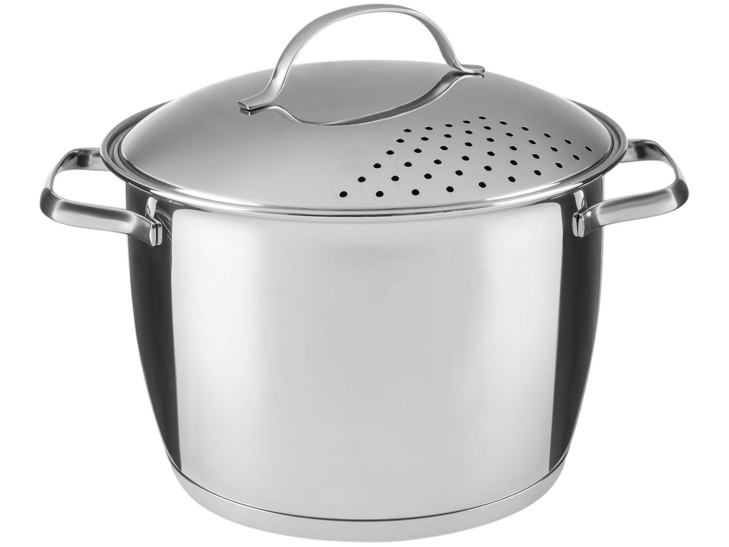 Espagueteira Inox Tramontina Allegra 20cm 4,40L Fundo Triplo