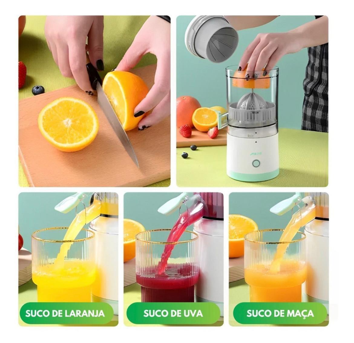 Imagem de Espremedor De Frutas Elétrico Portátil P/Suco Limão Laranja