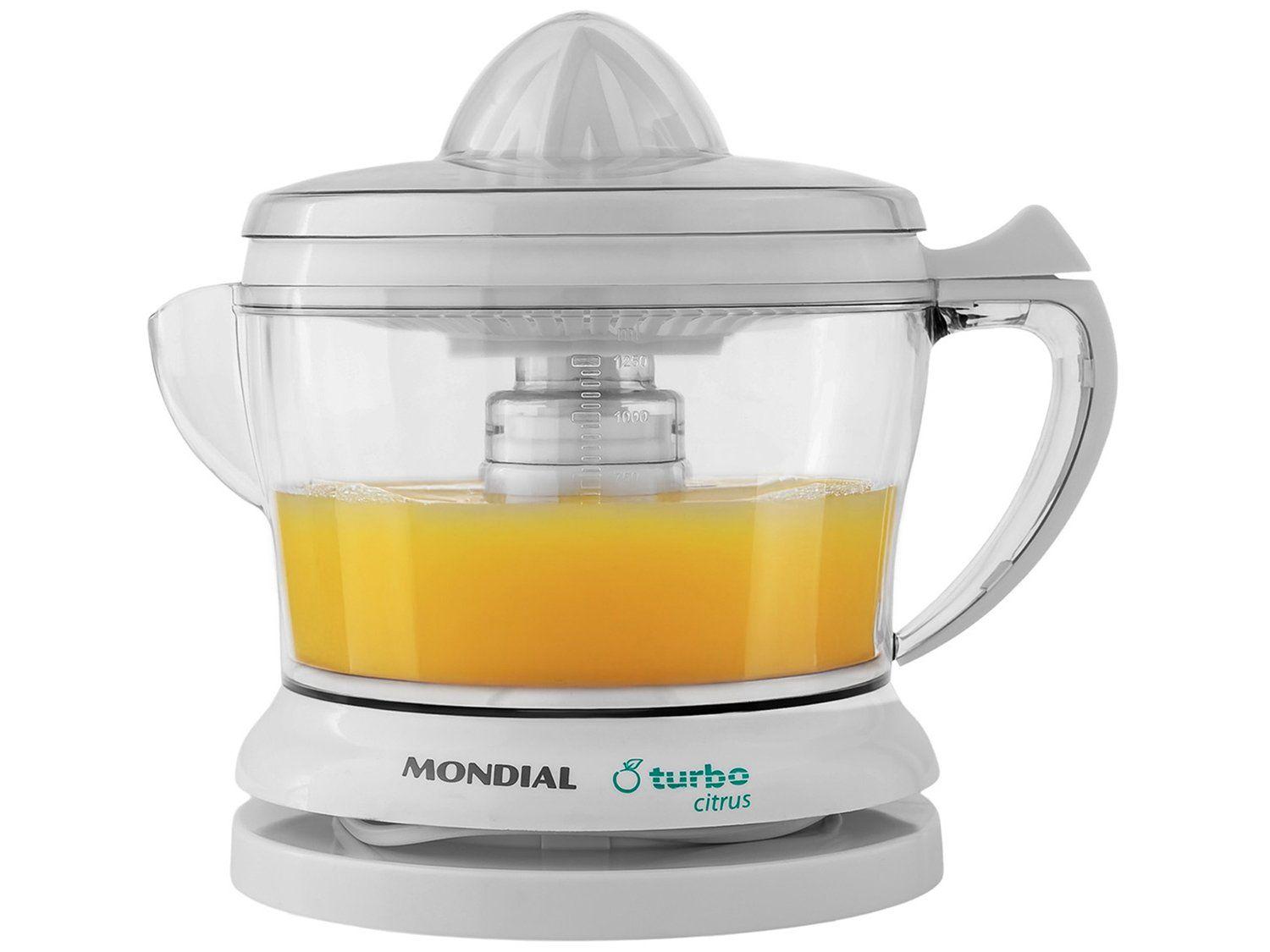 Espremedor de Frutas Mondial Turbo Citrus E-01 Elétrico 25W Branco