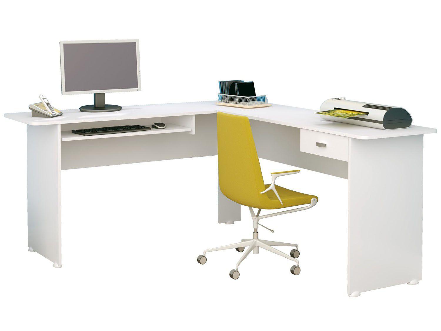 Estação De Trabalho Home Office Estação de Trabalho Home Office Cannes 1 Gaveta - Artely BRANCO
