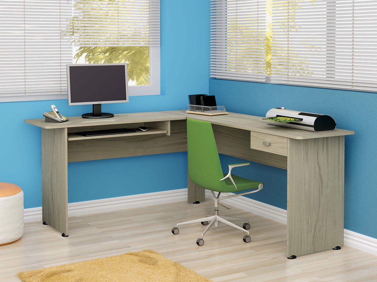 Estação De Trabalho Home Office Estação de Trabalho Home Office Cannes - 1 Gaveta Artely CAPUCCIN
