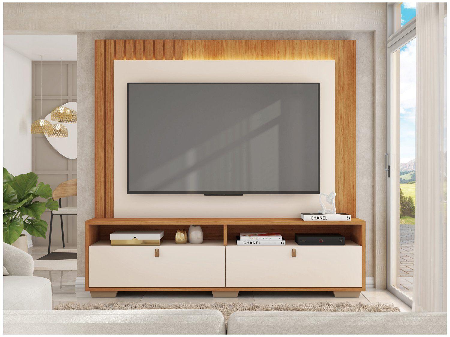 Estante Home para TV 70" 2 Portas Caemmun Fox 2.0