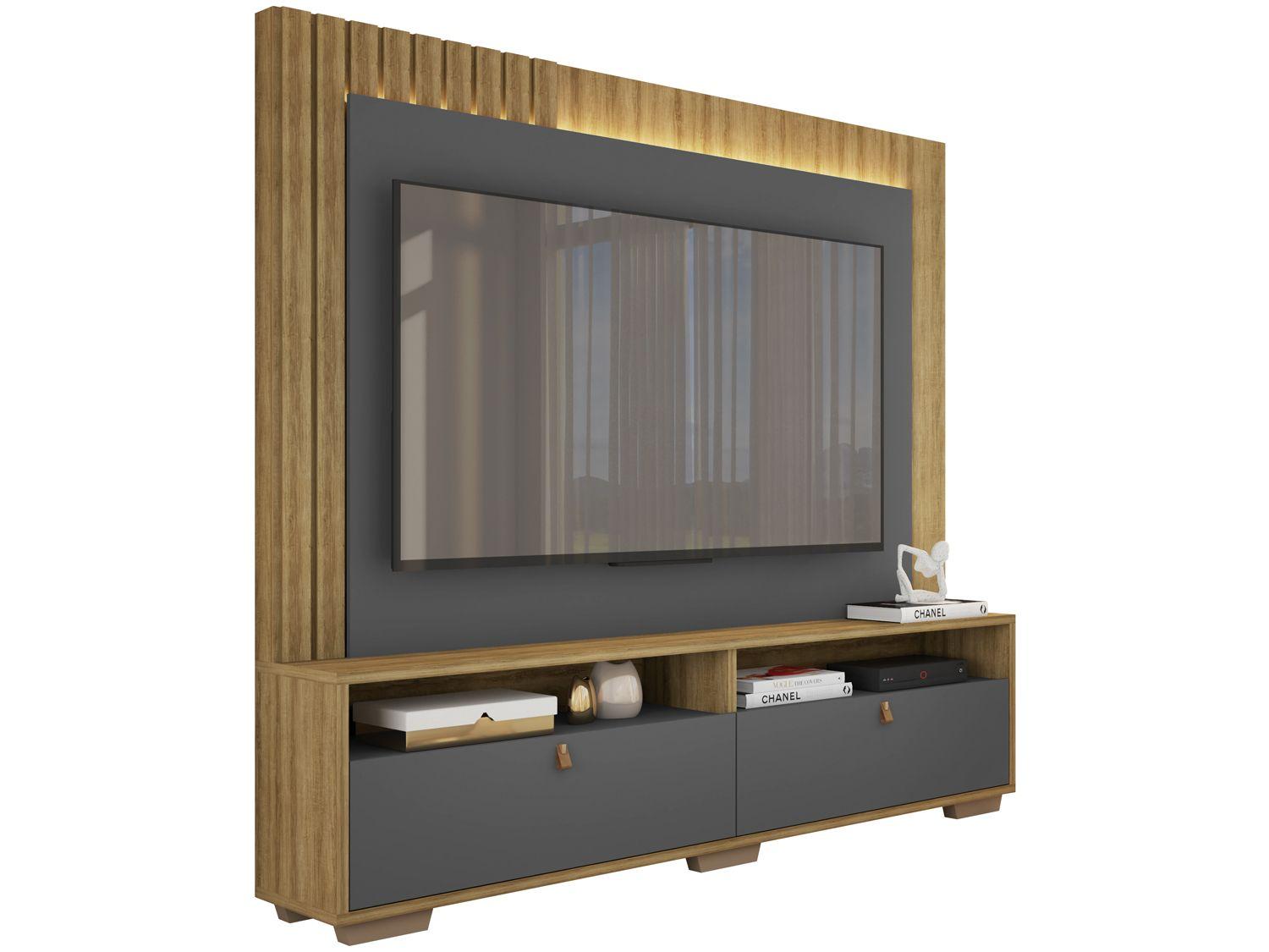 Estante Home para TV 70" 2 Portas Caemmun Fox 2.0