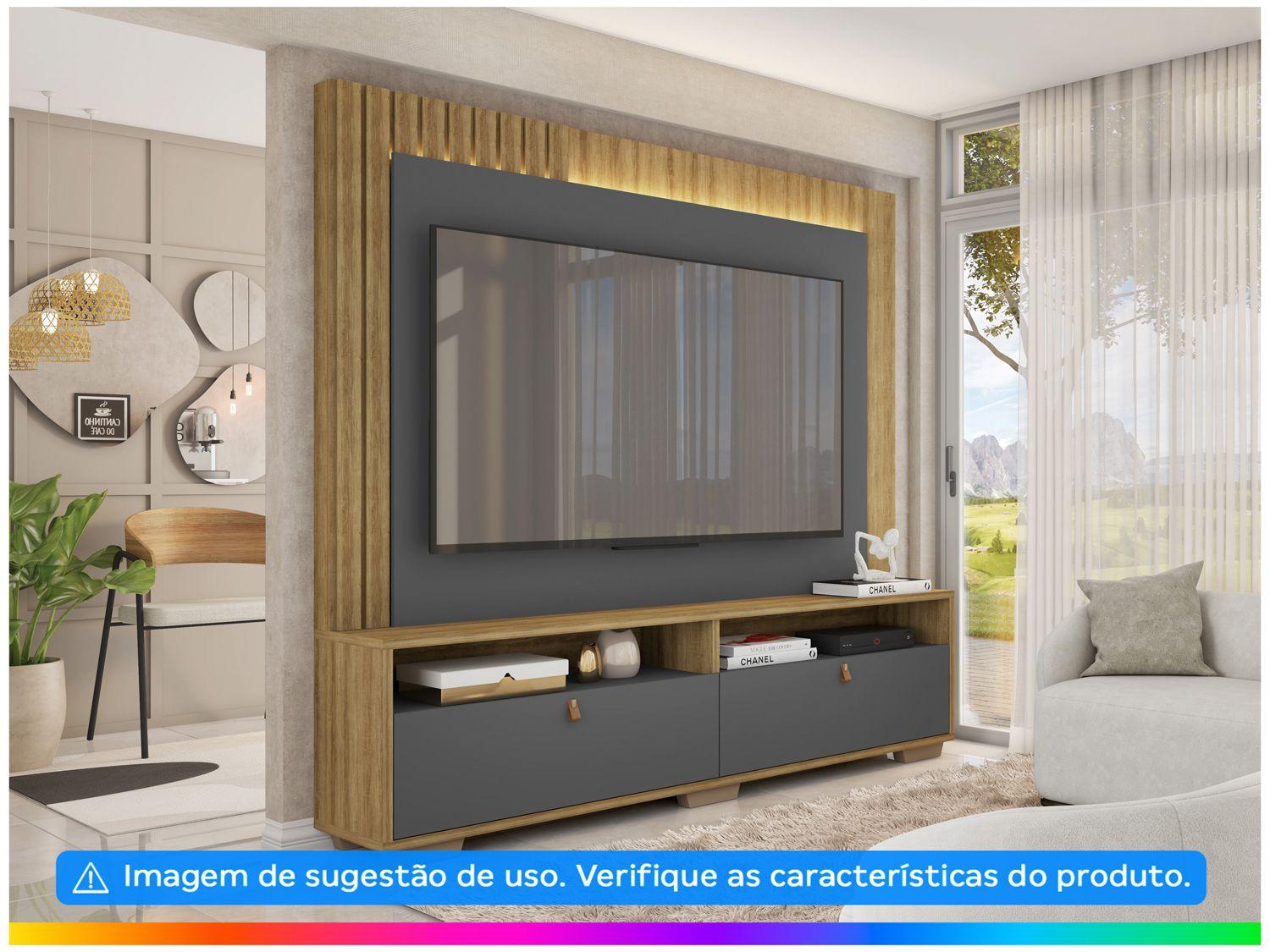 Estante Home para TV 70" 2 Portas Caemmun Fox 2.0