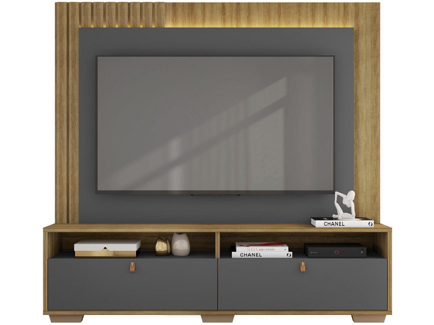 Estante Home para TV 70" 2 Portas Caemmun Fox 2.0